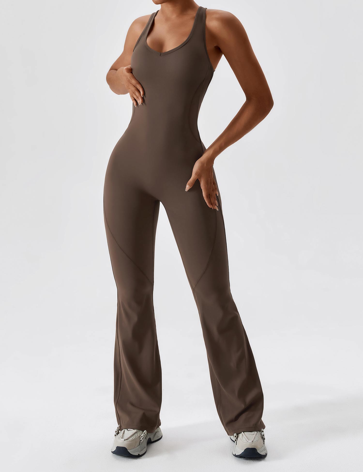 Yeoreo Rugloze Uitlopende Jumpsuit