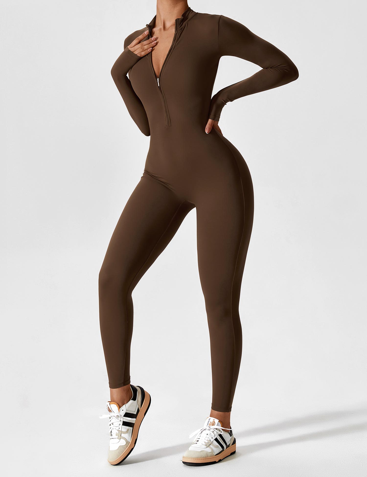 Yeoreo jumpsuit met lange mouwen en rits