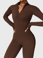 Yeoreo Belle Fleece jumpsuit met lange mouwen en rits