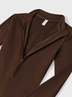 Yeoreo Belle Fleece jumpsuit met lange mouwen en rits