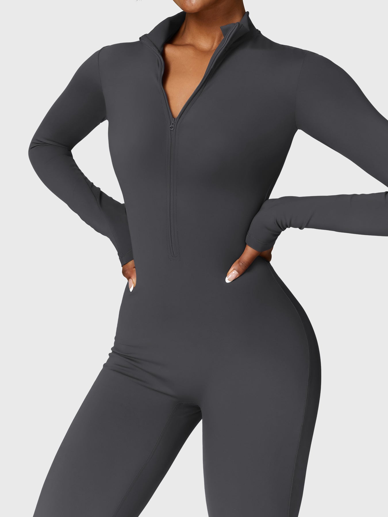 Yeoreo Belle Fleece jumpsuit met lange mouwen en rits