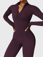 Yeoreo Belle Fleece jumpsuit met lange mouwen en rits