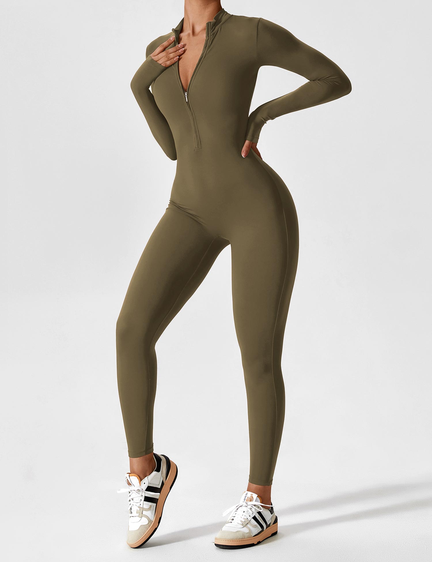 Yeoreo jumpsuit met lange mouwen en rits