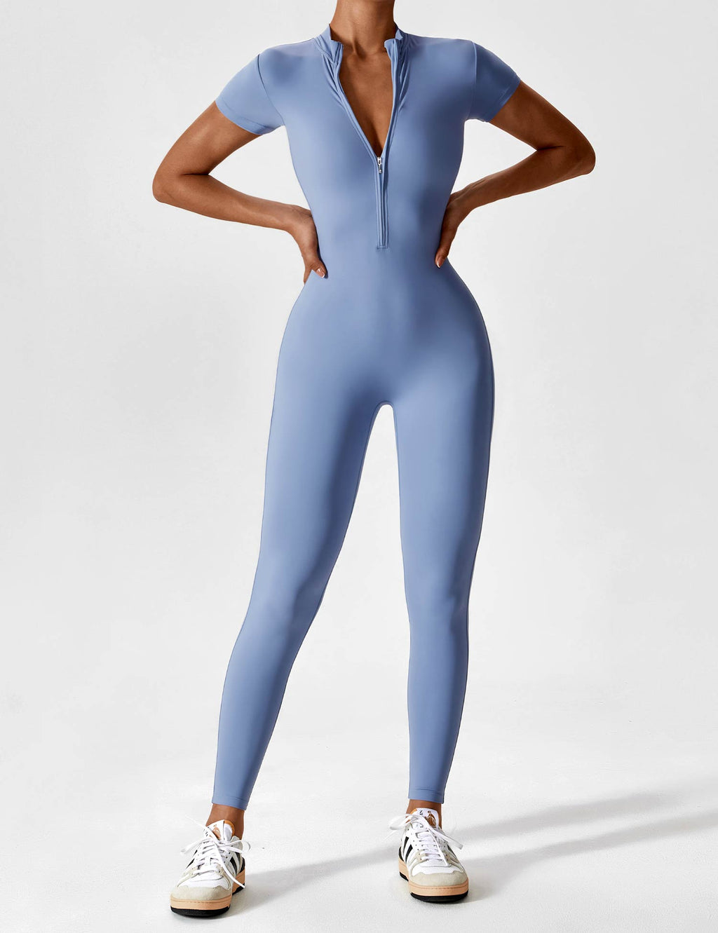 Yeoreo jumpsuit met lange mouwen/korte mouwen en rits