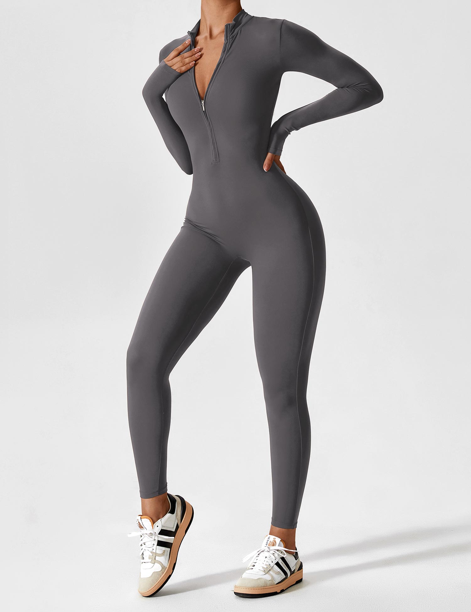 Yeoreo jumpsuit met lange mouwen en rits