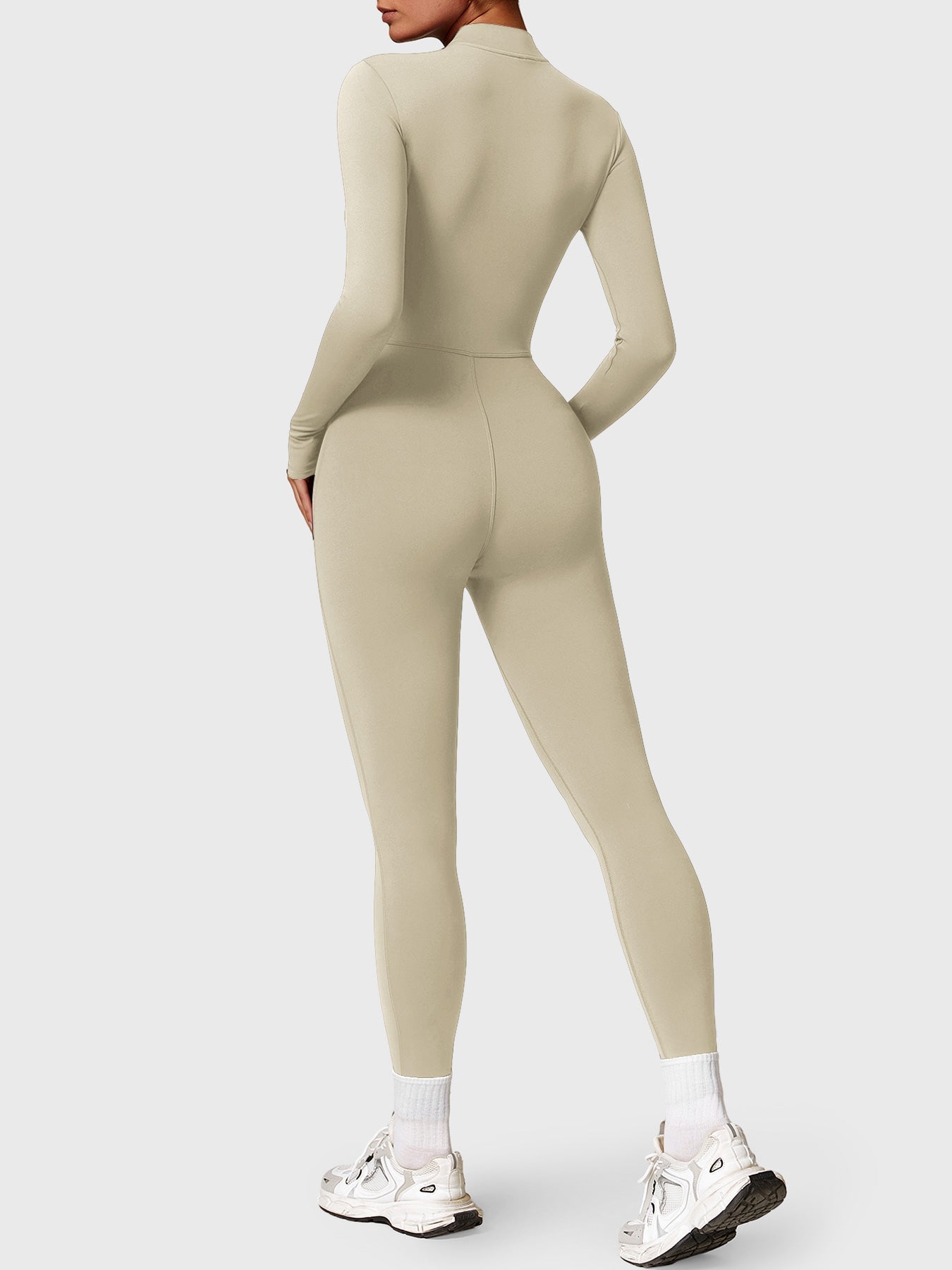 Yeoreo Belle Fleece jumpsuit met lange mouwen en rits