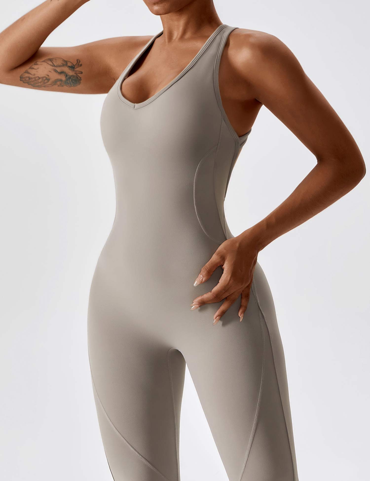 Yeoreo Rugloze Uitlopende Jumpsuit