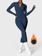 Yeoreo Belle Fleece jumpsuit met lange mouwen en rits