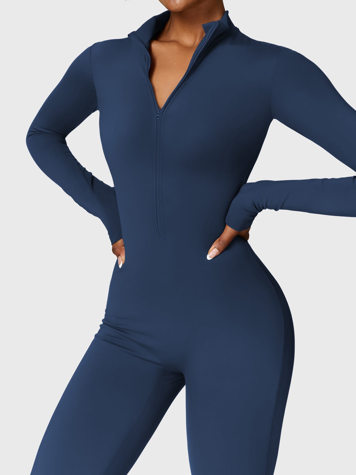 Yeoreo Belle Fleece jumpsuit met lange mouwen en rits