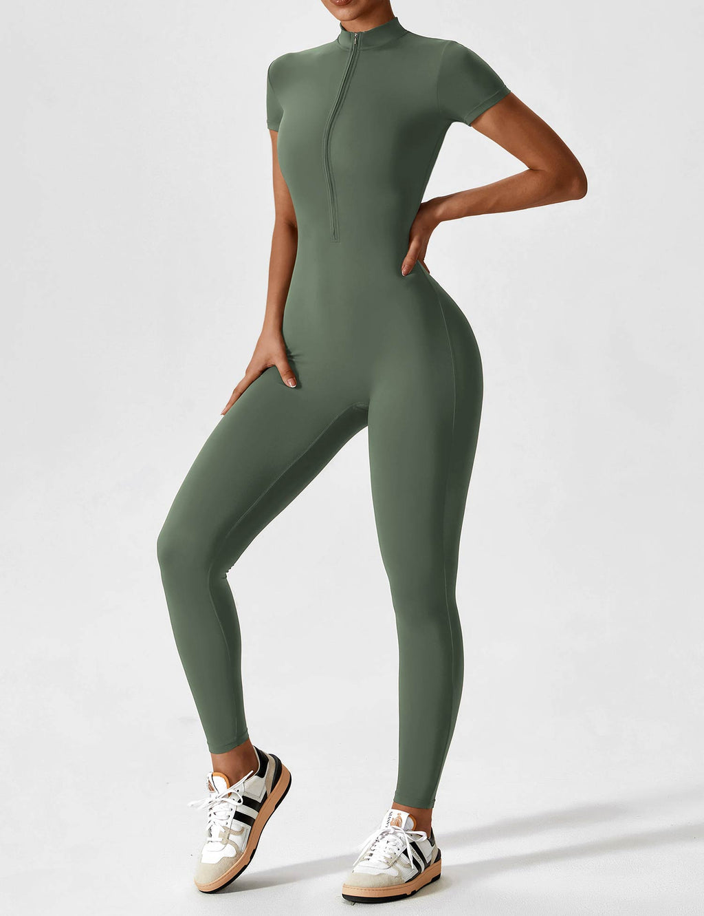Yeoreo jumpsuit met lange mouwen/korte mouwen en rits