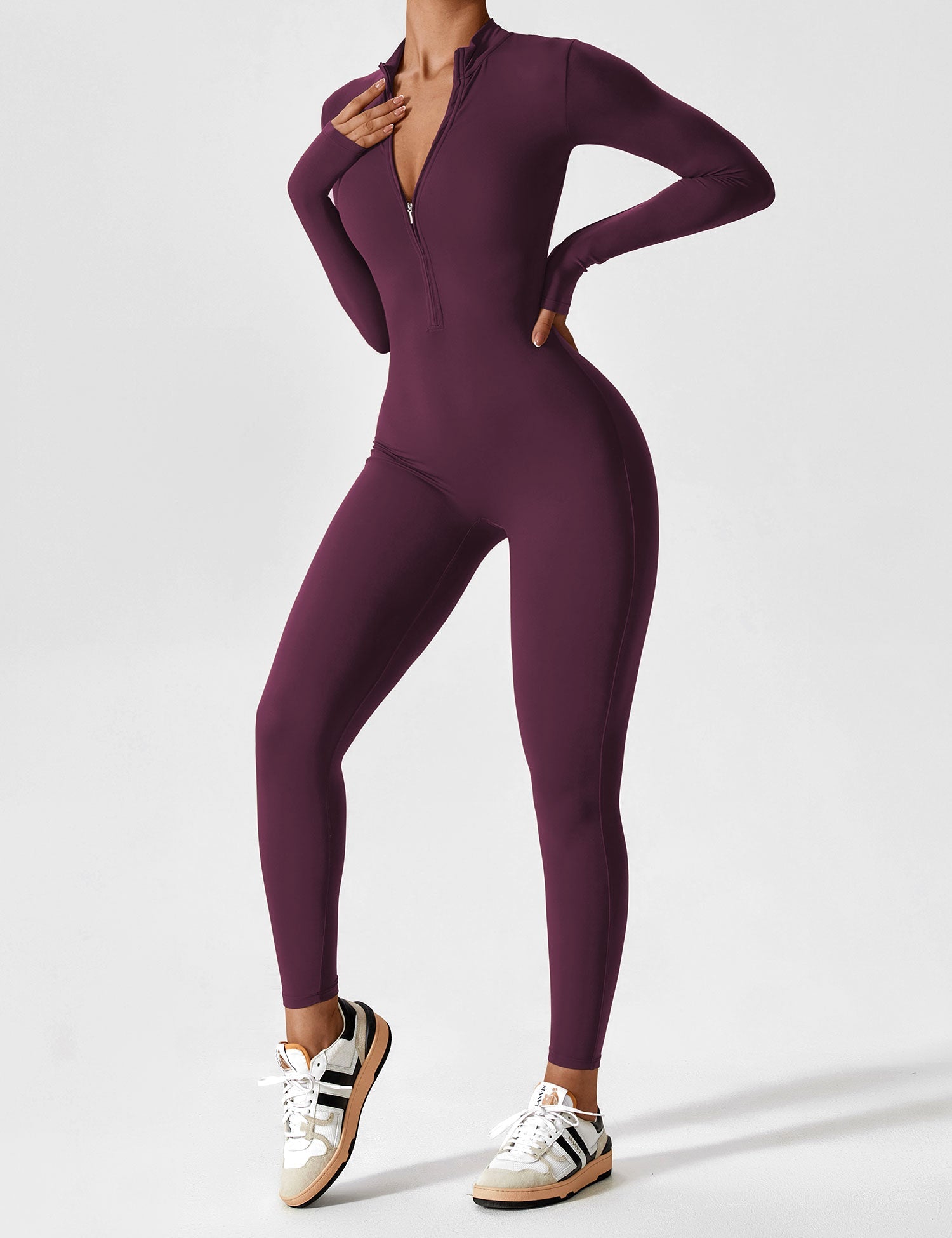 Yeoreo jumpsuit met lange mouwen en rits