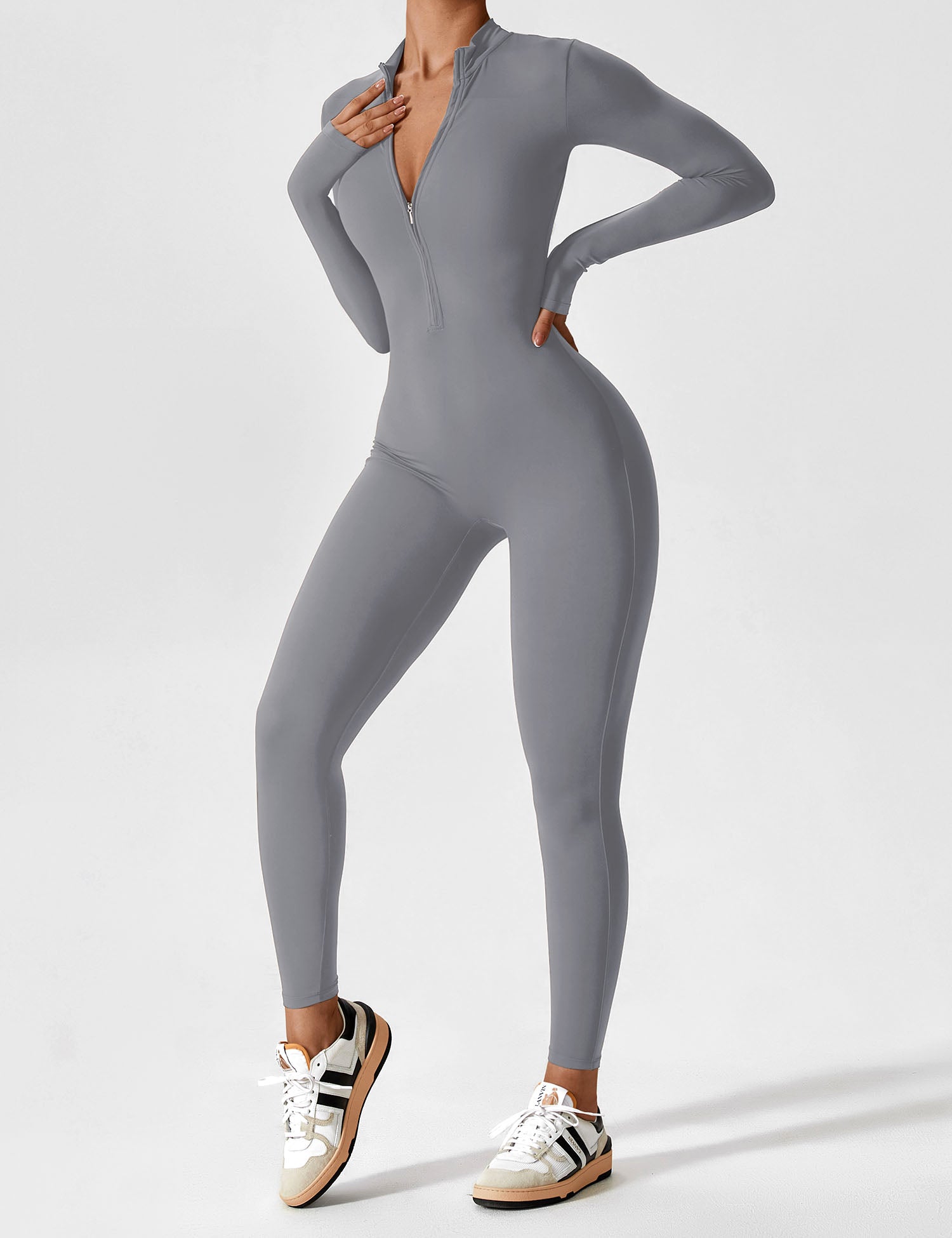 Yeoreo jumpsuit met lange mouwen en rits