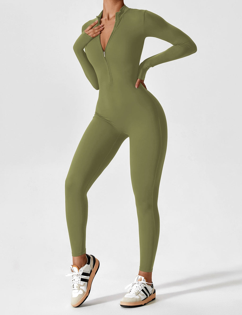 Yeoreo jumpsuit met lange mouwen en rits