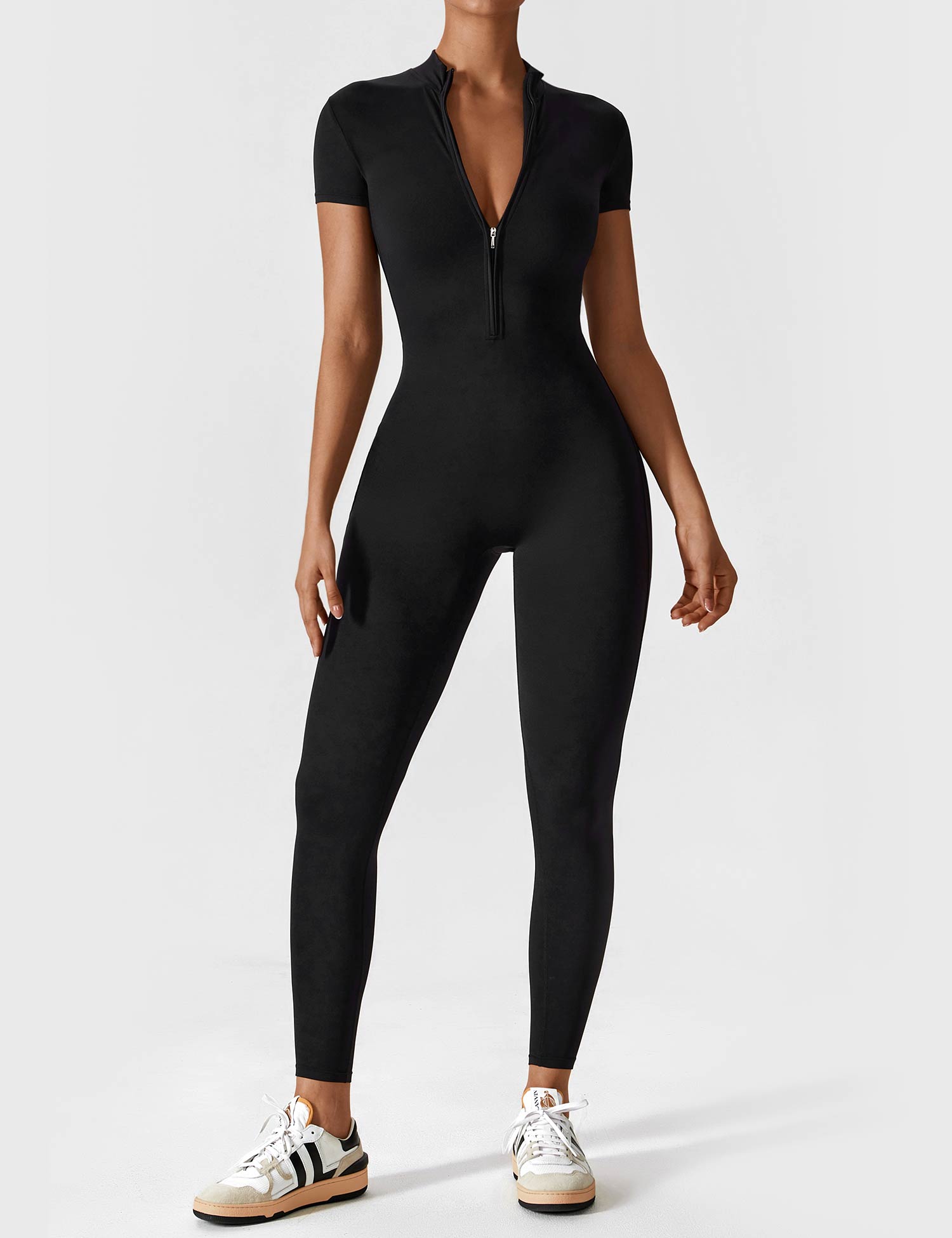 Yeoreo jumpsuit met lange mouwen/korte mouwen en rits
