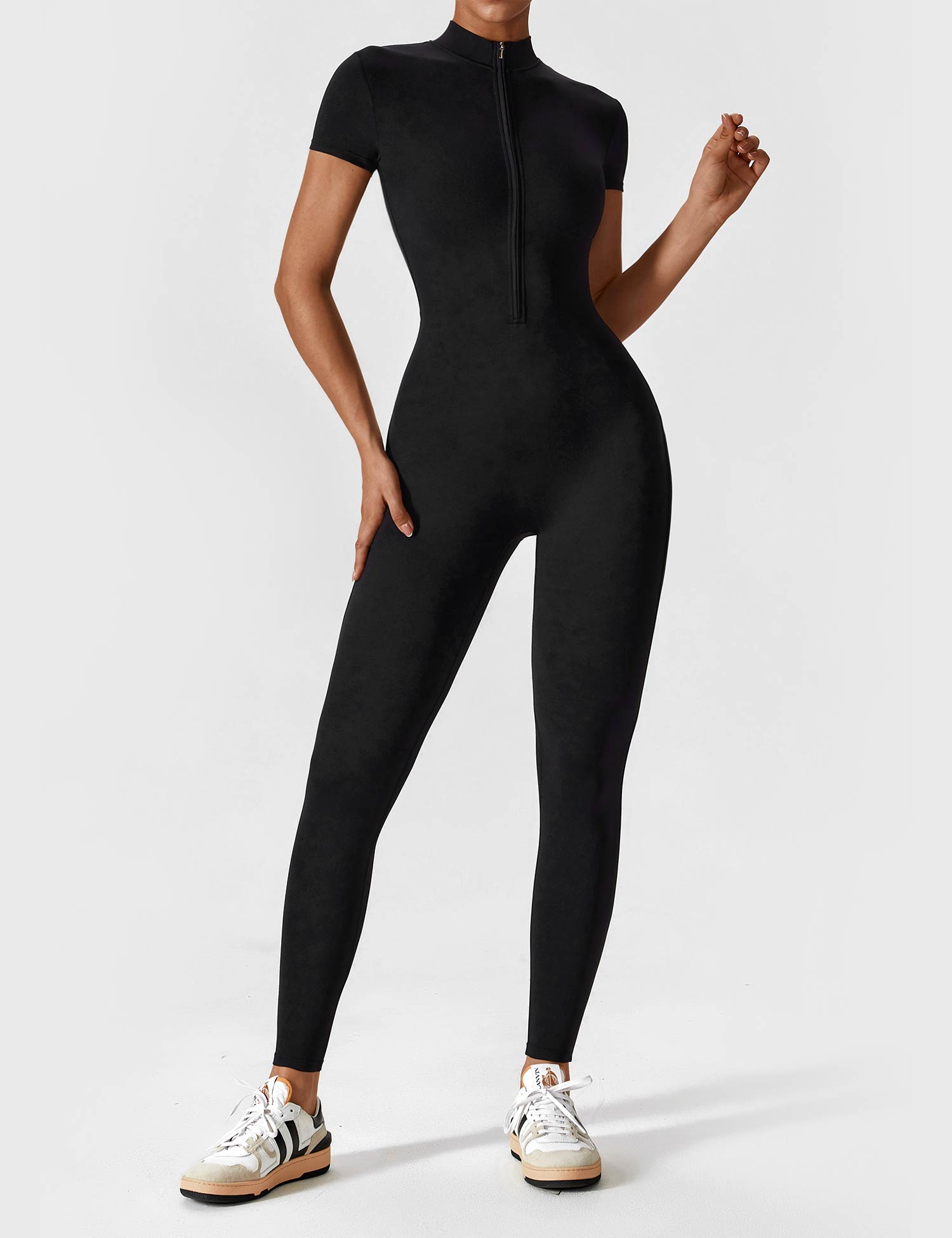 Yeoreo jumpsuit met lange mouwen/korte mouwen en rits