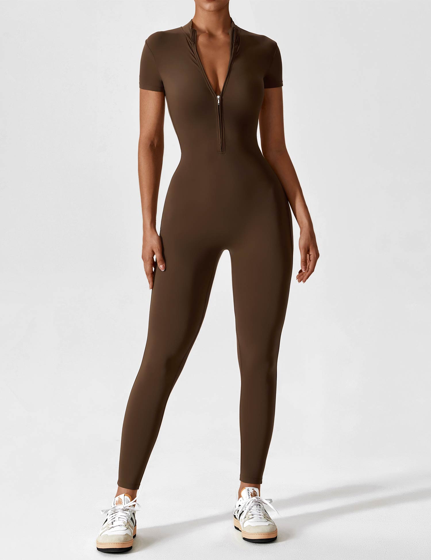Yeoreo jumpsuit met lange mouwen/korte mouwen en rits