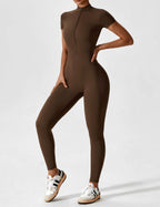 Yeoreo jumpsuit met lange mouwen/korte mouwen en rits