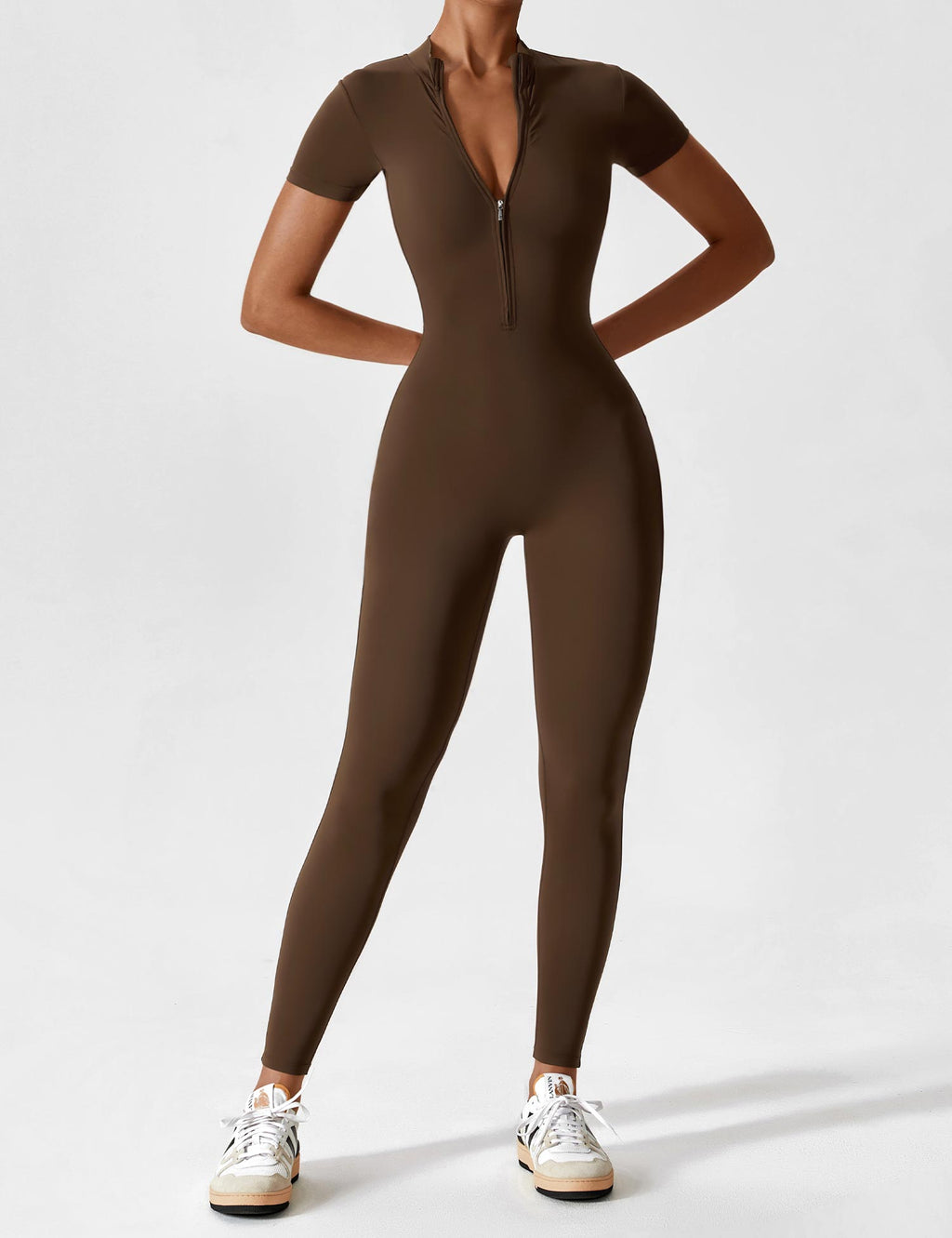 Yeoreo jumpsuit met lange mouwen/korte mouwen en rits